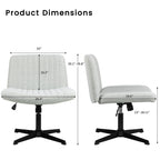 Chaise de bureau BOSSIN Criss Cross sans accoudoirs, sans roulettes, chaise de vanité pivotante moderne rembourrée en tissu