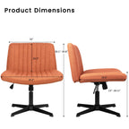 Chaise de bureau BOSSIN Criss Cross sans accoudoirs, sans roulettes, chaise de vanité pivotante moderne rembourrée en tissu