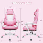 Chaise de jeu de style course BOSSIN, chaise de jeu grande et grande de 300 lb, chaise d'ordinateur à dossier haut
