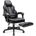 Chaise de jeu de style course BOSSIN, chaise de jeu grande et grande de 300 lb, chaise d'ordinateur à dossier haut