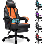 Chaise de jeu de style course BOSSIN, chaise de jeu grande et grande de 300 lb, chaise d'ordinateur à dossier haut