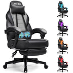 Chaise de jeu de style course BOSSIN, chaise de jeu grande et grande de 300 lb, chaise d'ordinateur à dossier haut