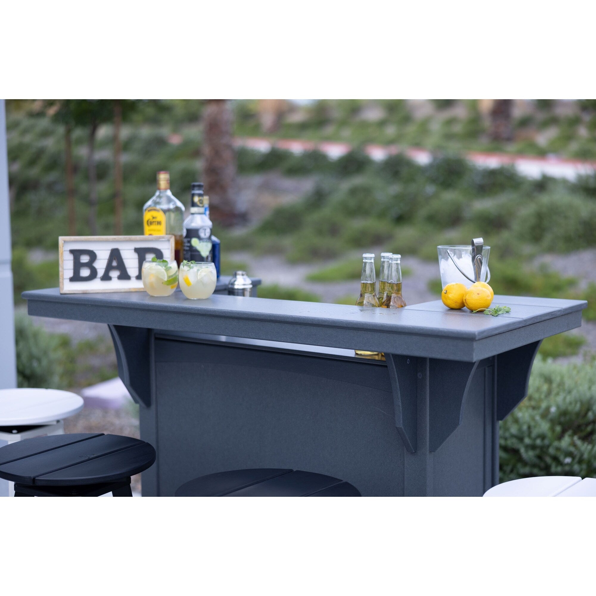 Ensemble de 3 pièces pour comptoir de bar LuXeo Bailey-Cabo