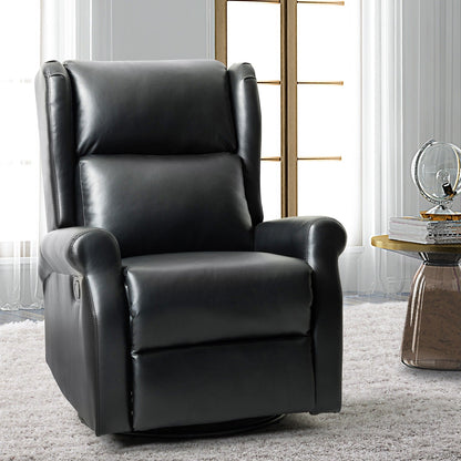 Chaise pivotante contemporaine pour chambre d'enfant Baksoho en similicuir avec base en métal par HULALA HOME