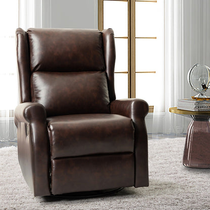 Chaise pivotante contemporaine pour chambre d'enfant Baksoho en similicuir avec base en métal par HULALA HOME