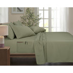 Ensemble de draps Smart Pocket 6 pièces en rayonne de bambou, 1 800 fils au pouce carré