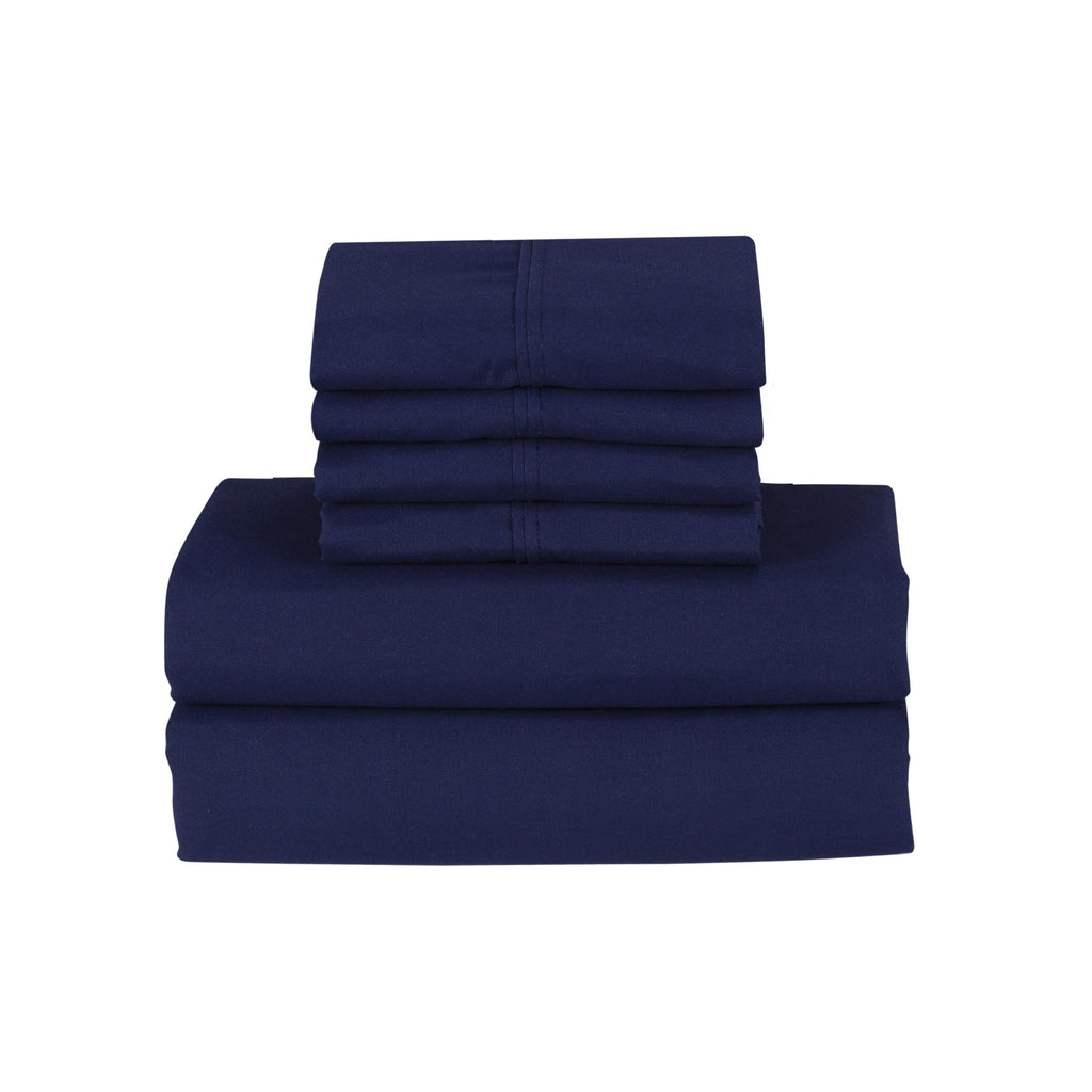 Ensemble de draps Smart Pocket 6 pièces en rayonne de bambou, 1 800 fils au pouce carré