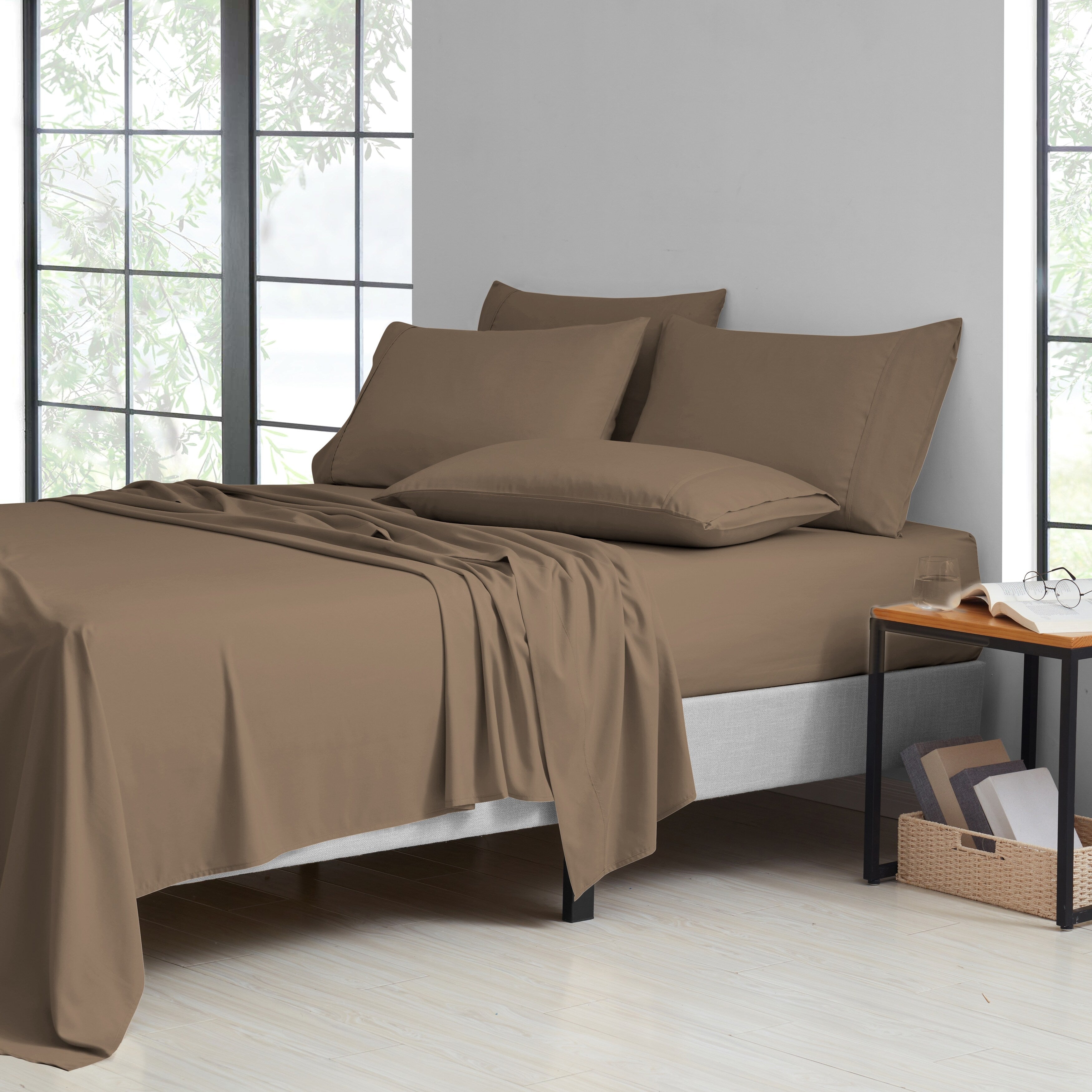 Ensemble de draps de luxe 6 pièces en bambou