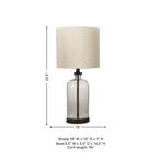 Lampe de table moderne en verre Bandile de style ferme – 10 l x 10 p x 22 h