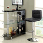 Lot de 2 tabourets de bar réglables et pivotants en cuir PU