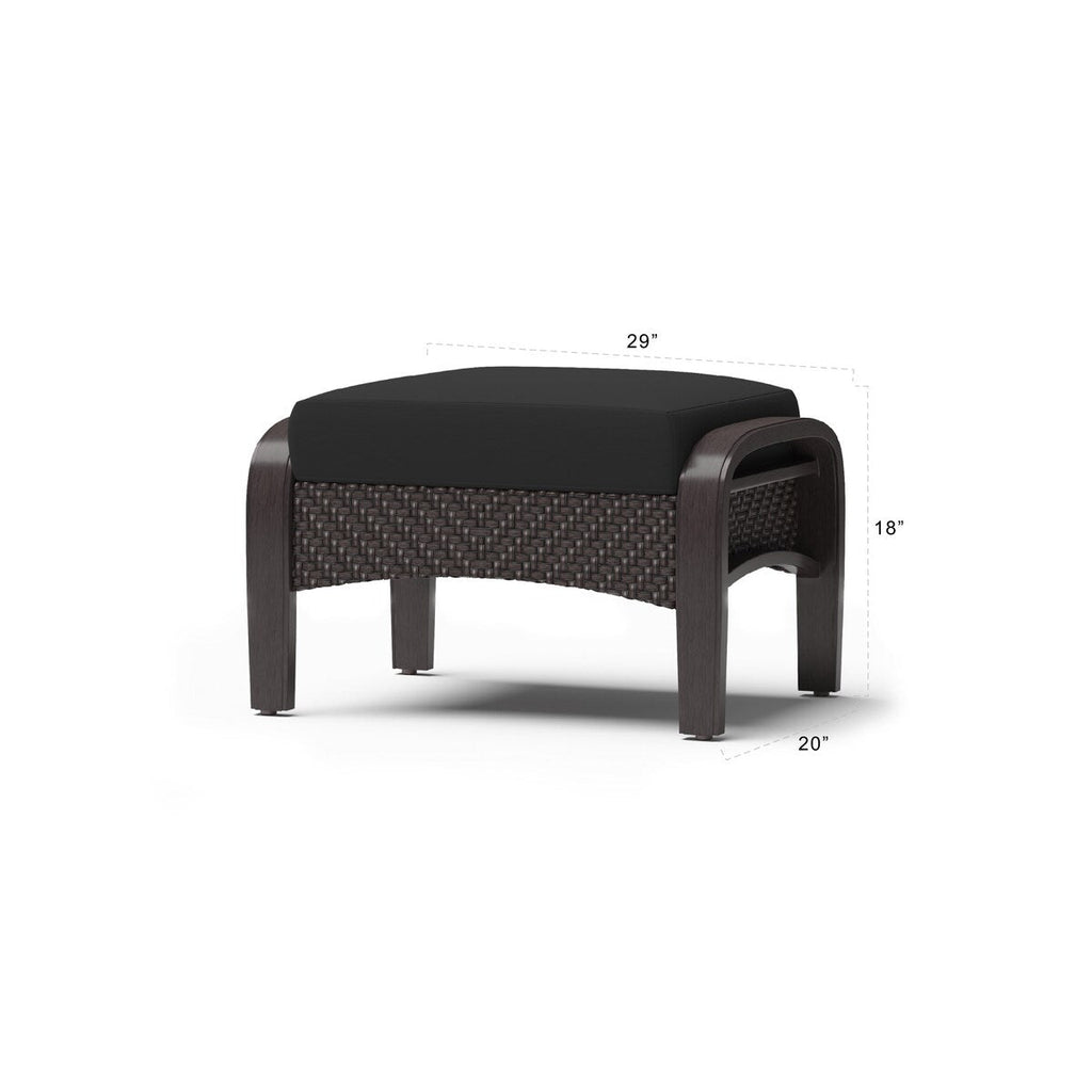 Ensemble de fauteuils club et poufs d'extérieur Barcelo 5 pièces Sunbrella Motion