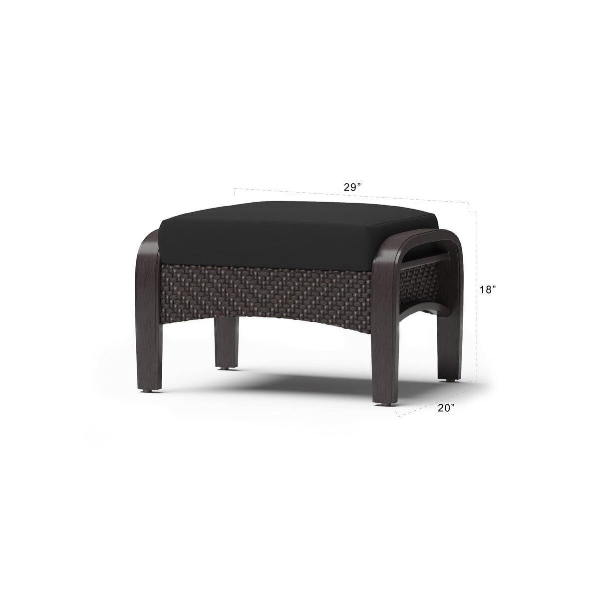 Ensemble de fauteuils club et poufs d'extérieur Barcelo 5 pièces Sunbrella Motion