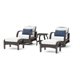 Ensemble de fauteuils club et poufs d'extérieur Barcelo 5 pièces Sunbrella Motion