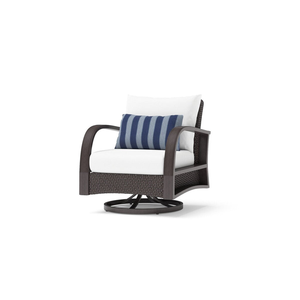 Ensemble de fauteuils club et poufs d'extérieur Barcelo 5 pièces Sunbrella Motion