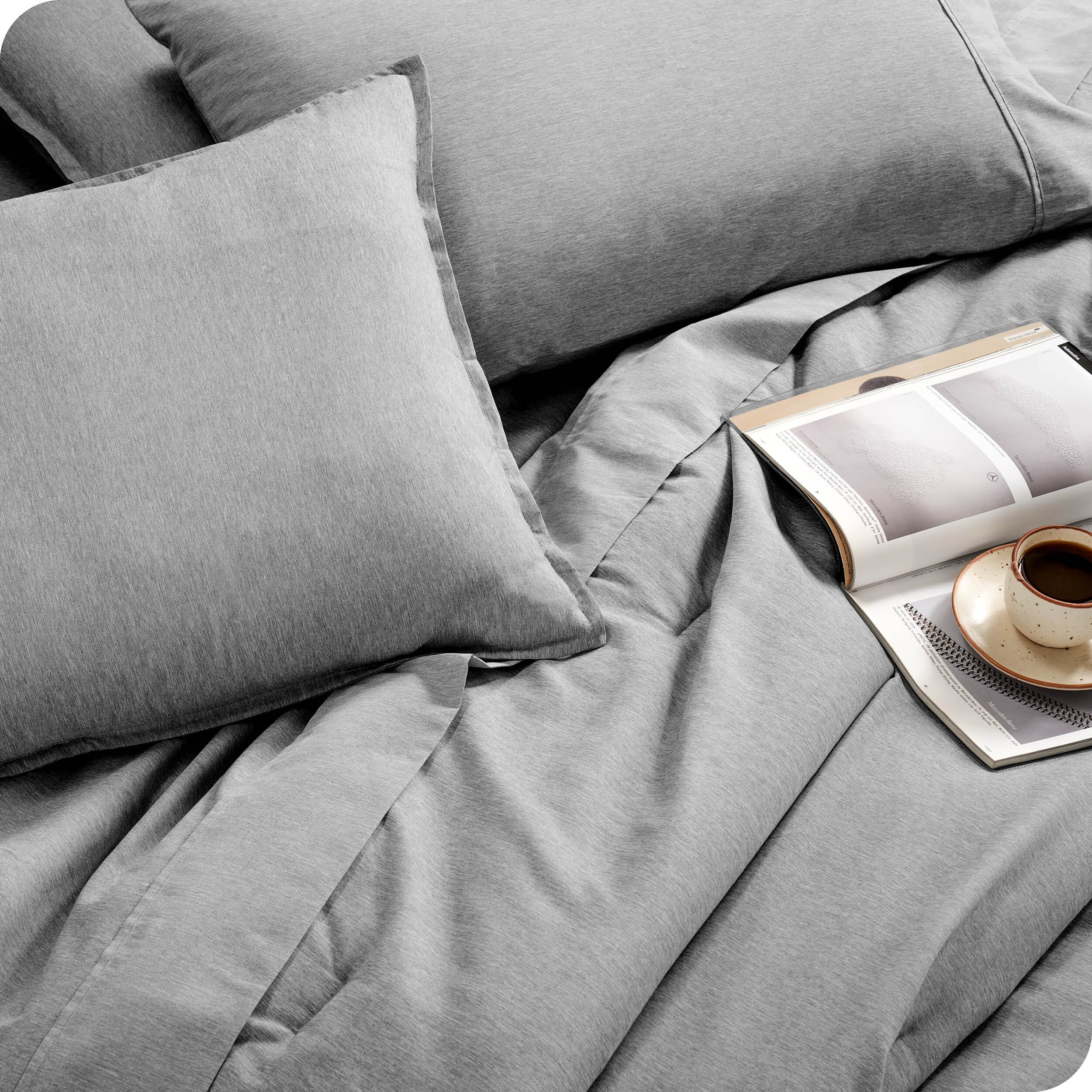 Bare Home Heathered Bed-in-a-Bag - Ensemble couette et draps