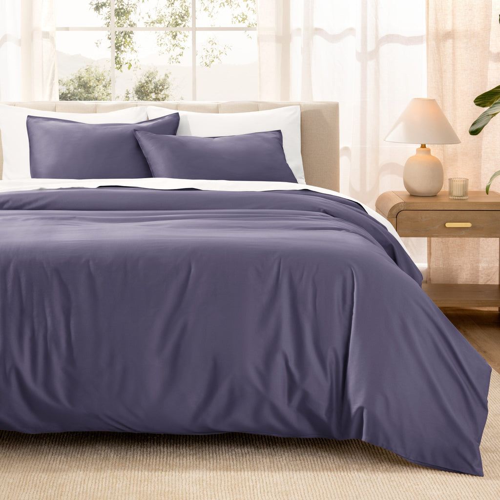 Parure de lit en coton biologique Bare Home - Tissage satiné lisse