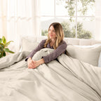 Parure de lit en coton biologique Bare Home - Tissage satiné lisse