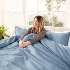 Parure de lit en coton biologique Bare Home - Tissage satiné lisse