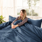 Parure de lit en coton biologique Bare Home - Tissage satiné lisse