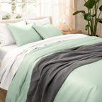 Parure de lit en coton biologique Bare Home - Tissage satiné lisse