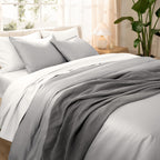 Parure de lit en coton biologique Bare Home - Tissage satiné lisse