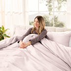 Parure de lit en coton biologique Bare Home - Tissage satiné lisse
