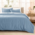 Parure de lit en coton biologique Bare Home - Tissage satiné lisse