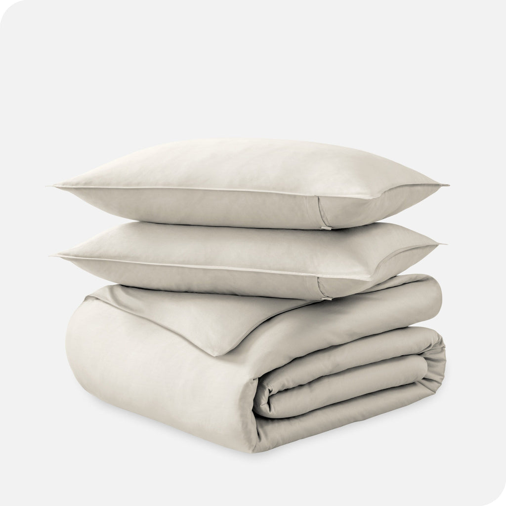 Parure de lit en coton biologique Bare Home - Tissage satiné lisse