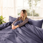 Parure de lit en coton biologique Bare Home - Tissage satiné lisse