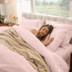 Parure de lit en percale de coton biologique Bare Home