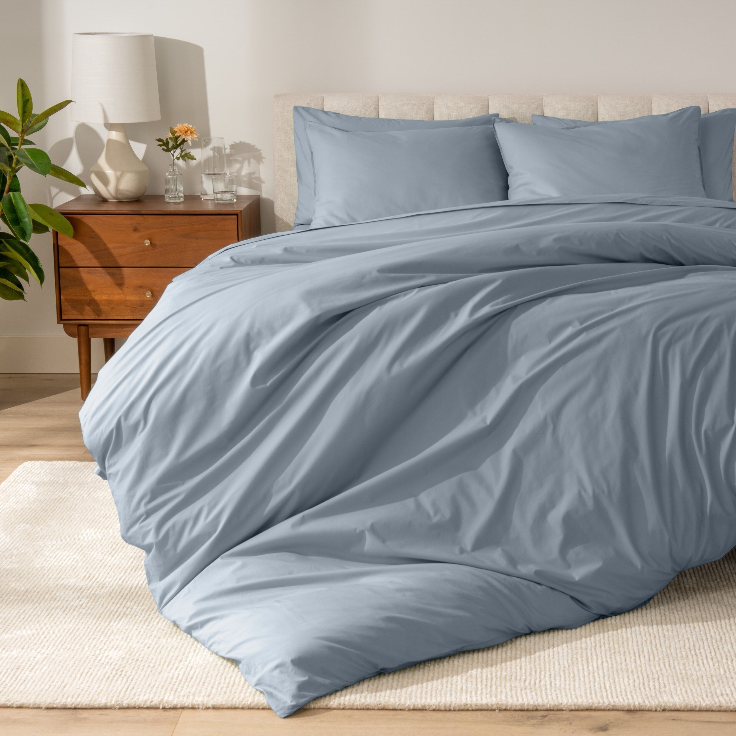 Parure de lit en percale de coton biologique Bare Home