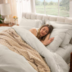 Parure de lit en percale de coton biologique Bare Home