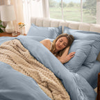 Parure de lit en percale de coton biologique Bare Home