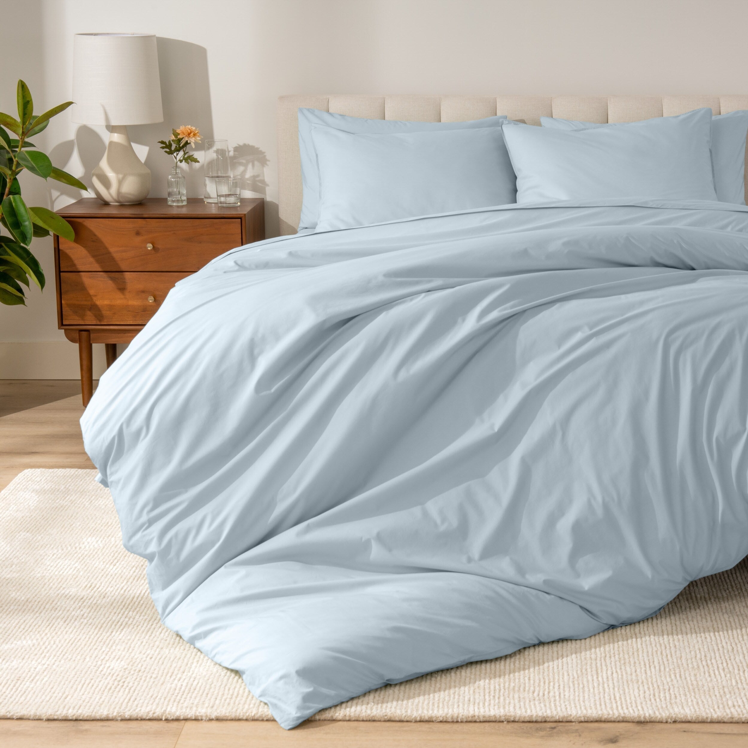 Parure de lit en percale de coton biologique Bare Home