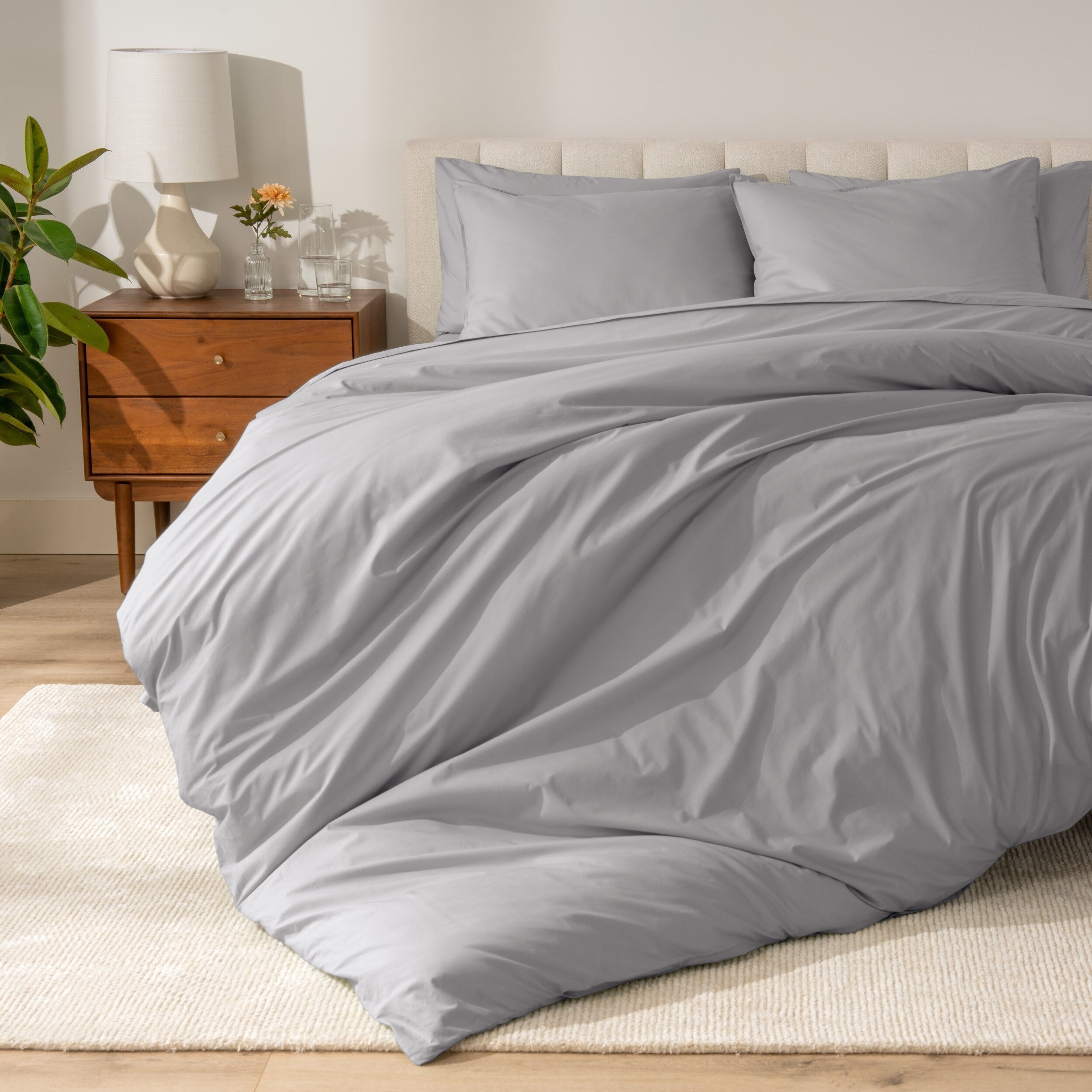 Parure de lit en percale de coton biologique Bare Home