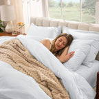 Parure de lit en percale de coton biologique Bare Home