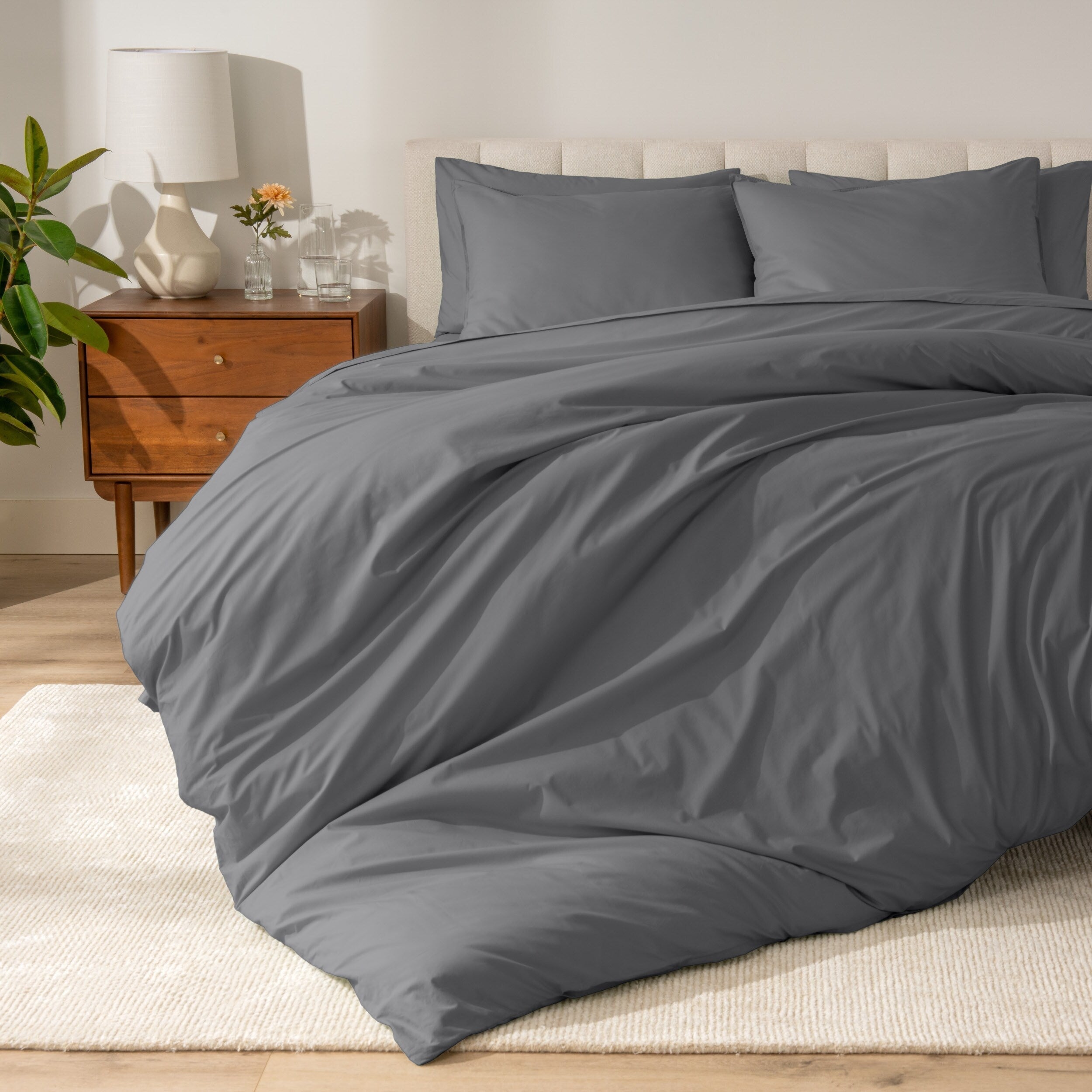 Parure de lit en percale de coton biologique Bare Home