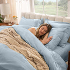 Parure de lit en percale de coton biologique Bare Home