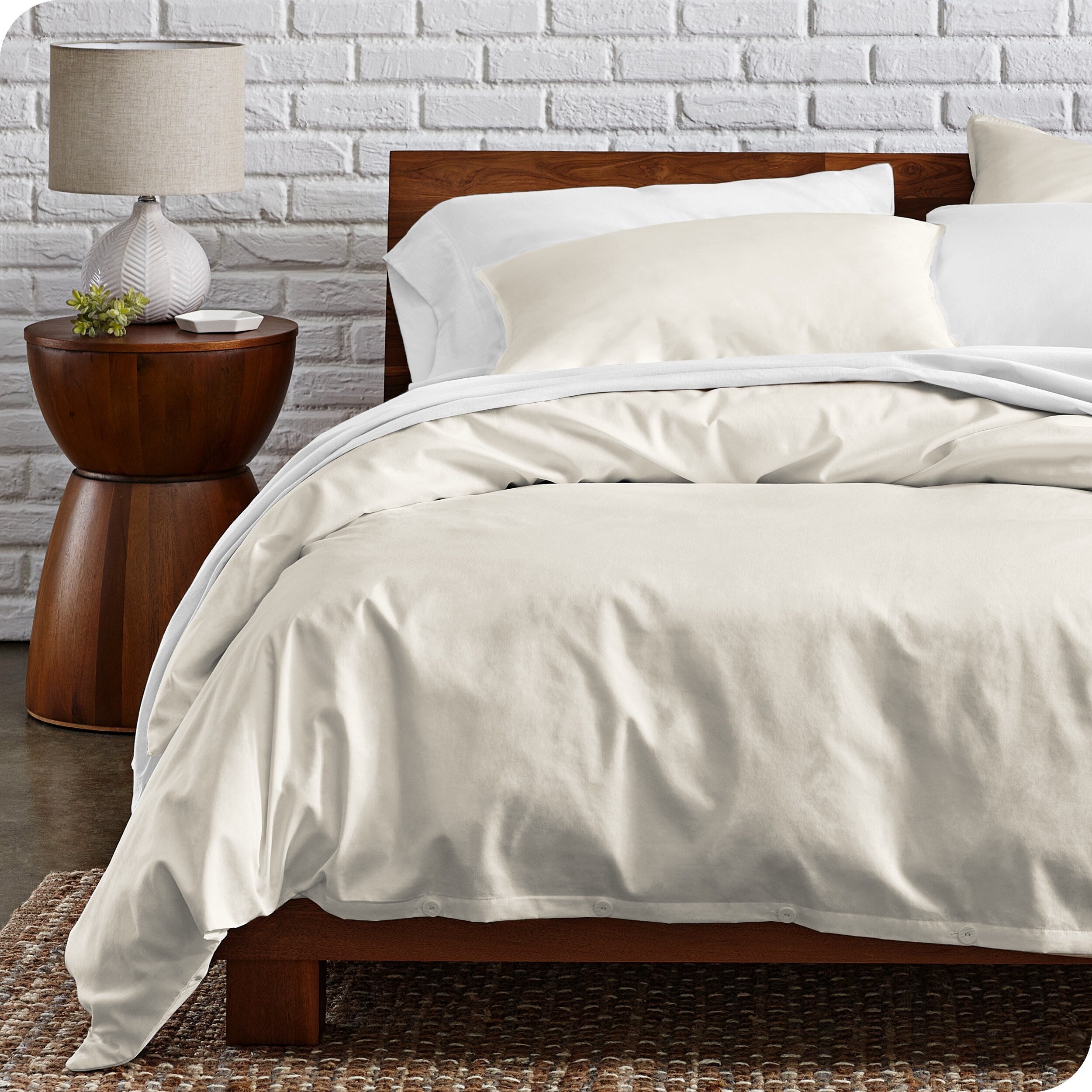 Parure de lit en percale de coton biologique Bare Home