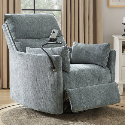 Fauteuil inclinable pivotant et électrique Barry Modern 38 avec ports USB par HULALA HOME