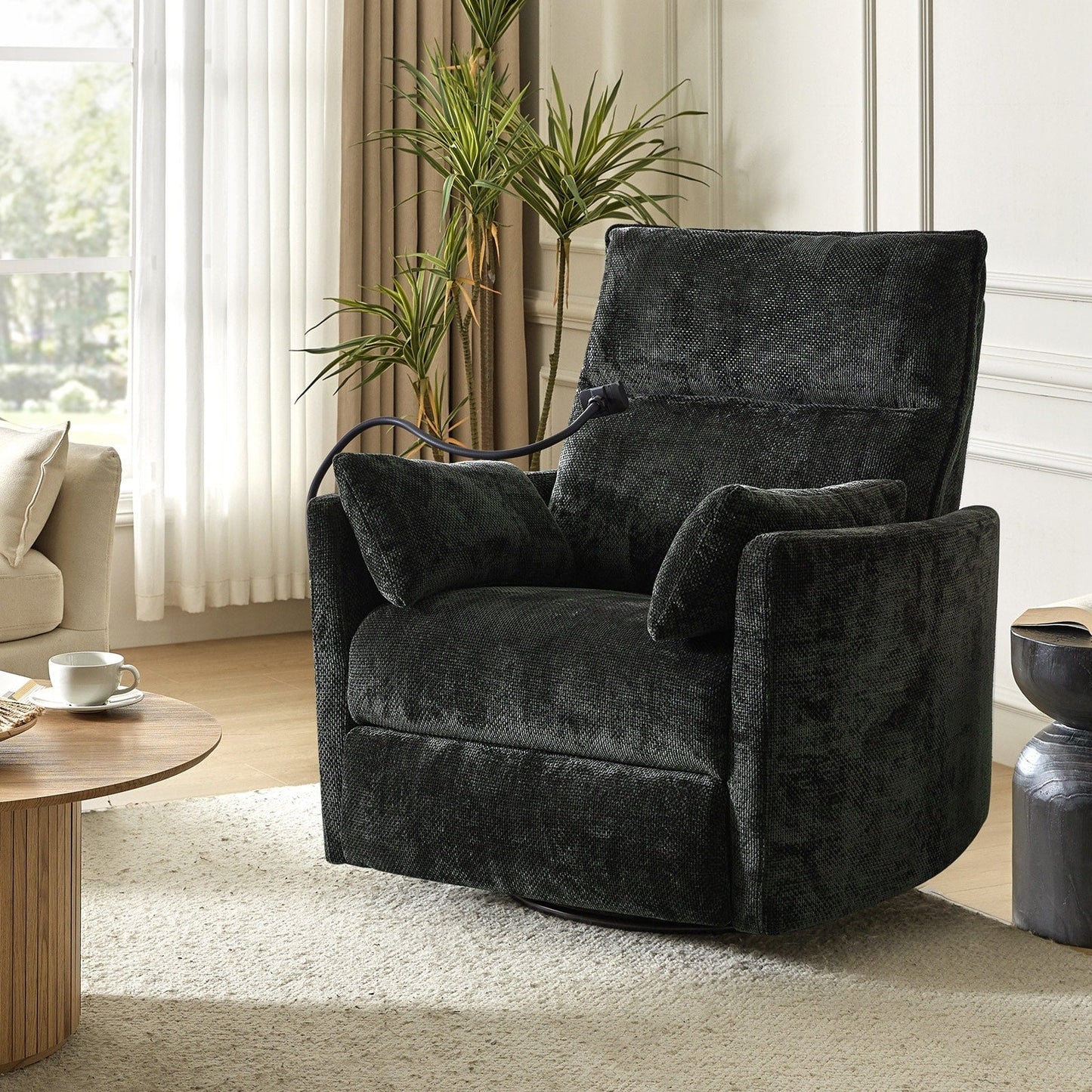 Fauteuil inclinable pivotant et électrique Barry Modern 38 avec ports USB par HULALA HOME