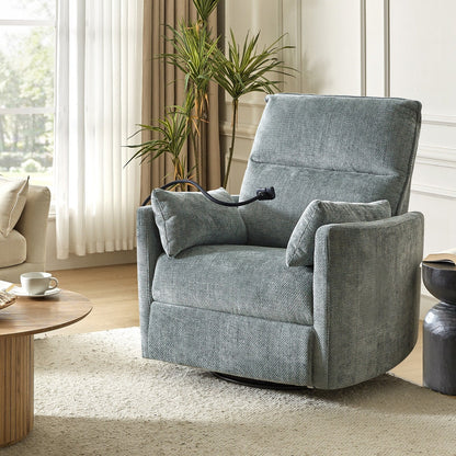 Fauteuil inclinable pivotant et électrique Barry Modern 38 avec ports USB par HULALA HOME