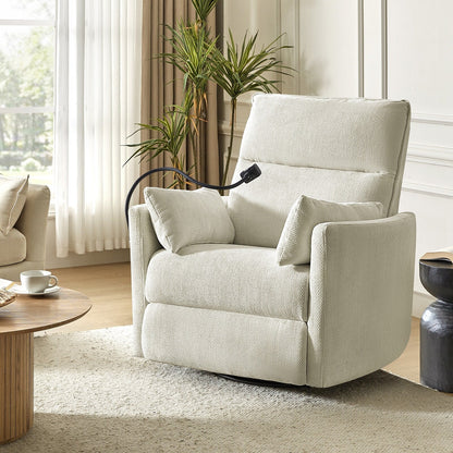 Fauteuil inclinable pivotant et électrique Barry Modern 38 avec ports USB par HULALA HOME
