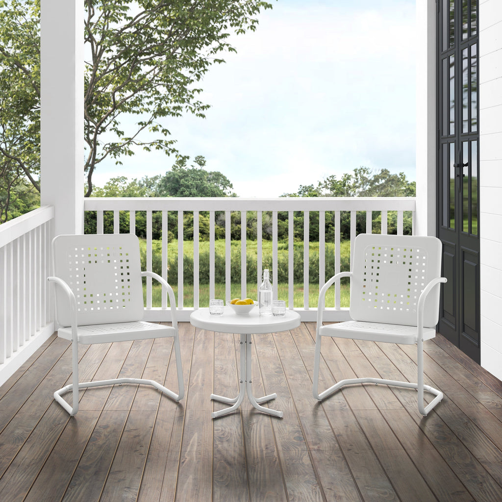 Ensemble de chaises d'extérieur Crosley Bates 3 pièces - 84 L x 22 P x 35 H