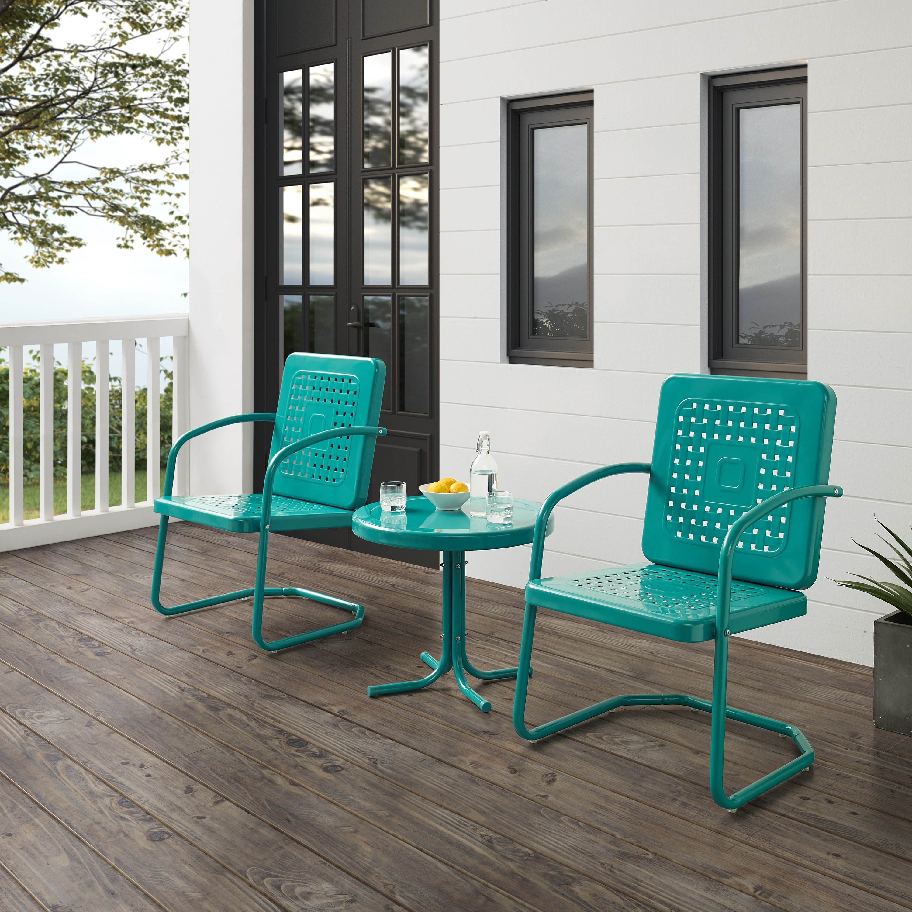 Ensemble de chaises d'extérieur Crosley Bates 3 pièces - 84 L x 22 P x 35 H