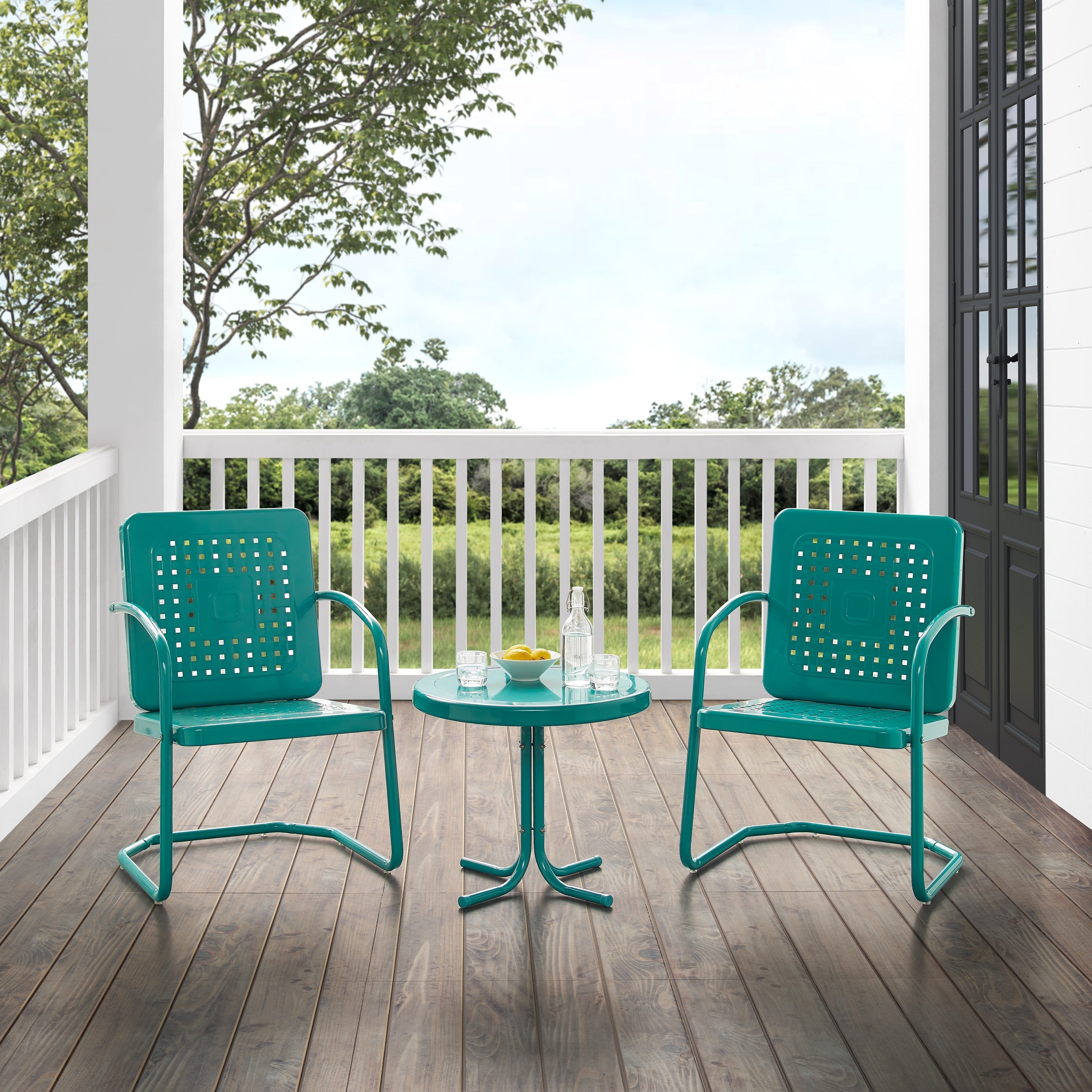 Ensemble de chaises d'extérieur Crosley Bates 3 pièces - 84 L x 22 P x 35 H
