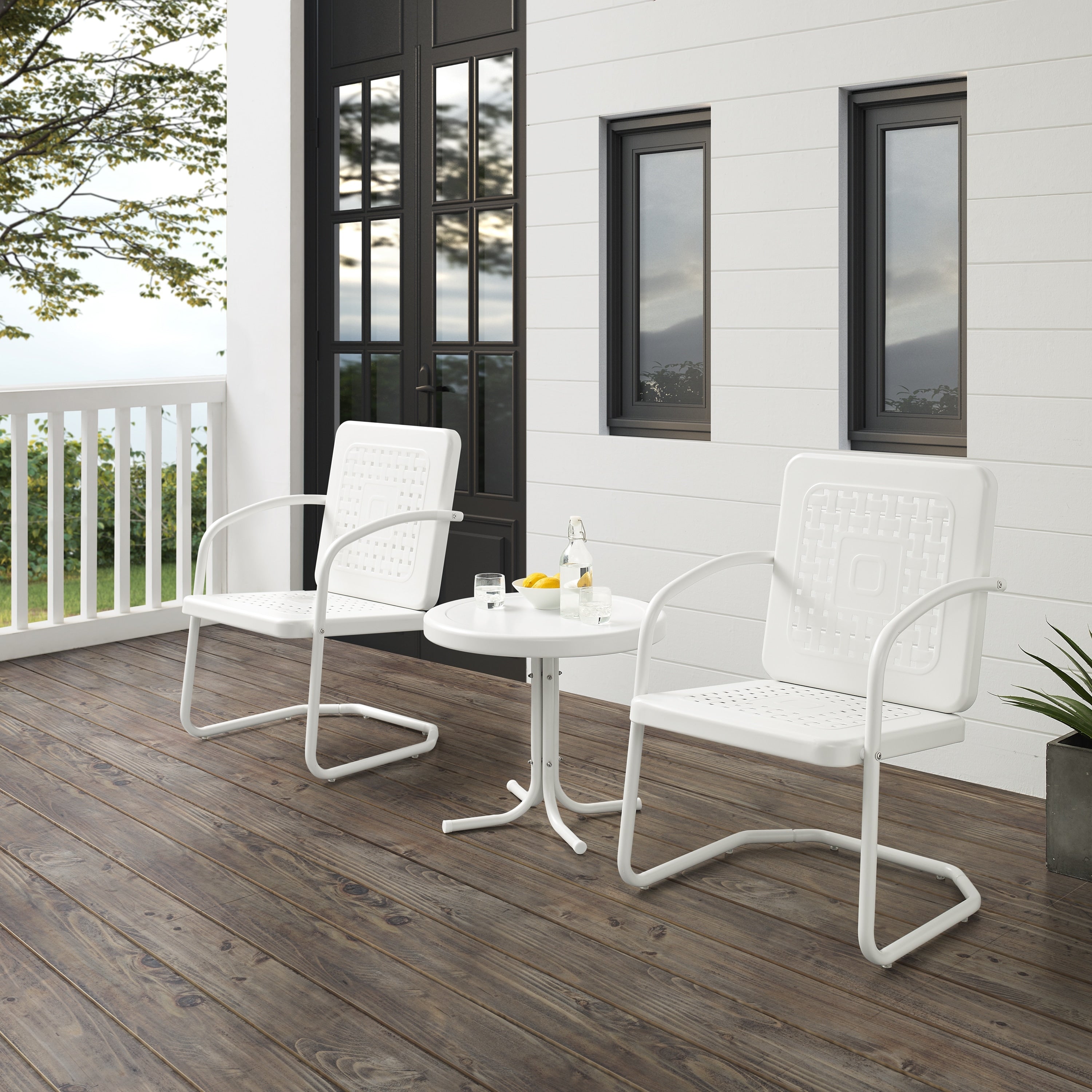 Ensemble de chaises d'extérieur Crosley Bates 3 pièces - 84 L x 22 P x 35 H