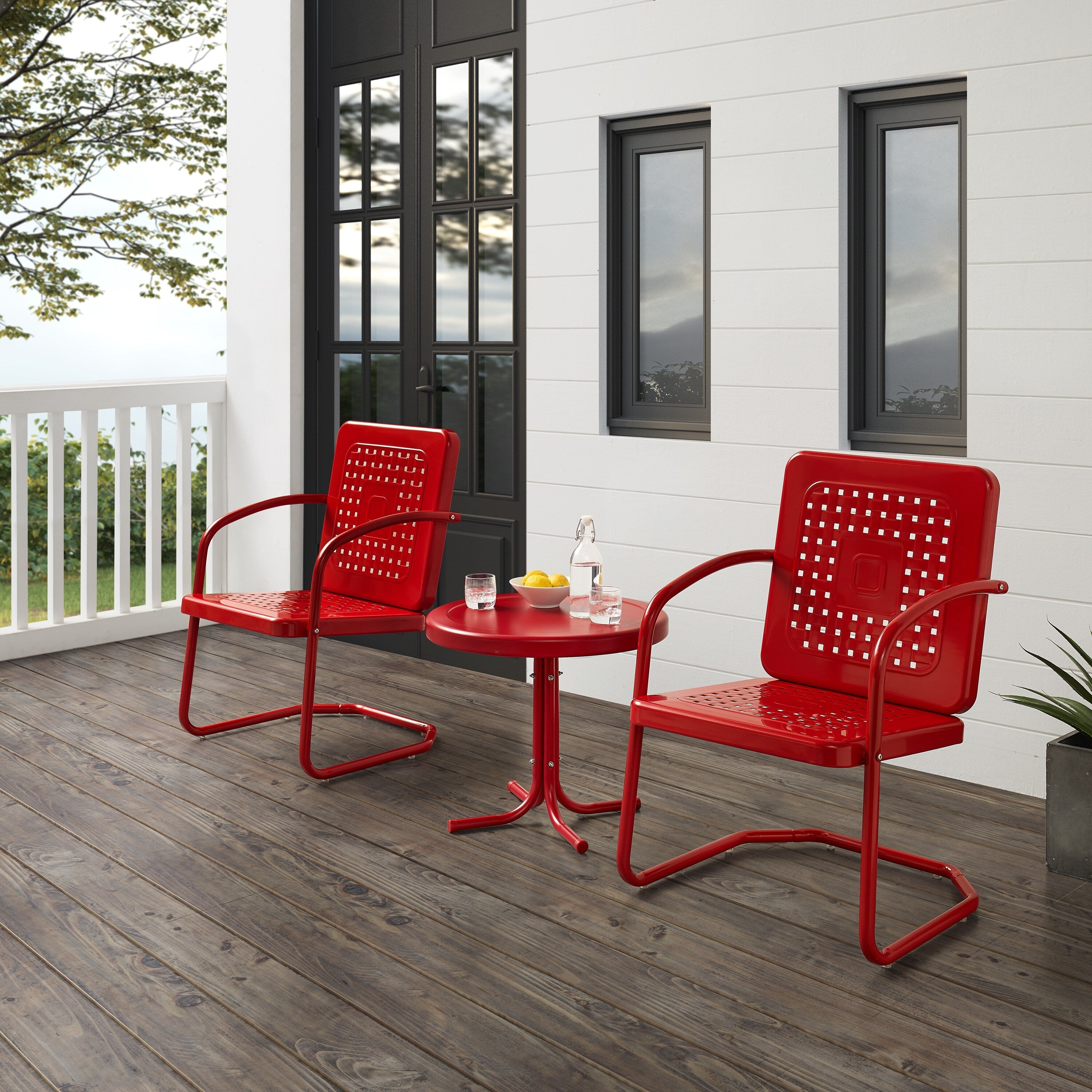Ensemble de chaises d'extérieur Crosley Bates 3 pièces - 84 L x 22 P x 35 H