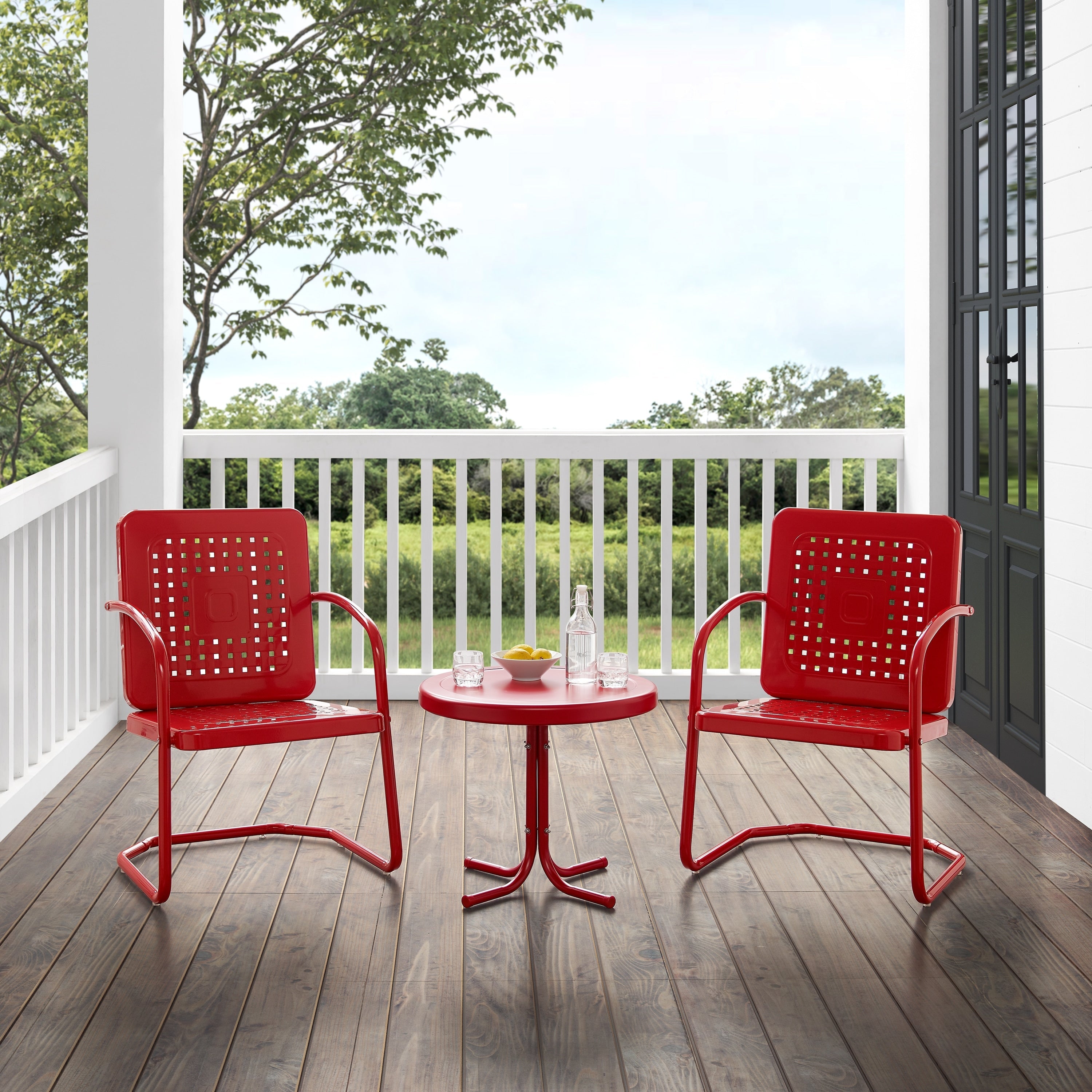 Ensemble de chaises d'extérieur Crosley Bates 3 pièces - 84 L x 22 P x 35 H