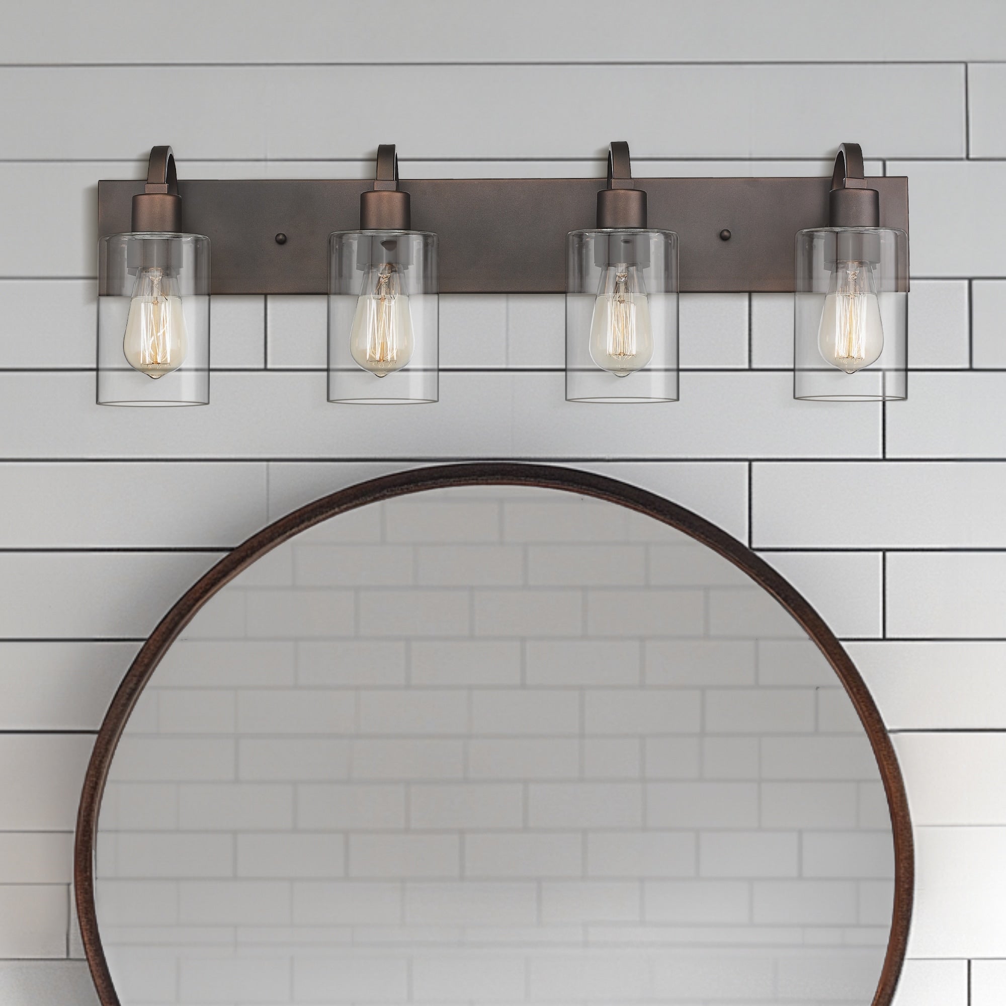 Luminaires de salle de bain - Applique murale style ferme